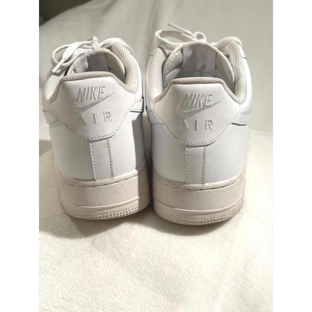 Nike Air Force 1 Low ’07 Triple White Leather Sneakers Size 16 Men CW-2288-111 - Picture 16 of 16